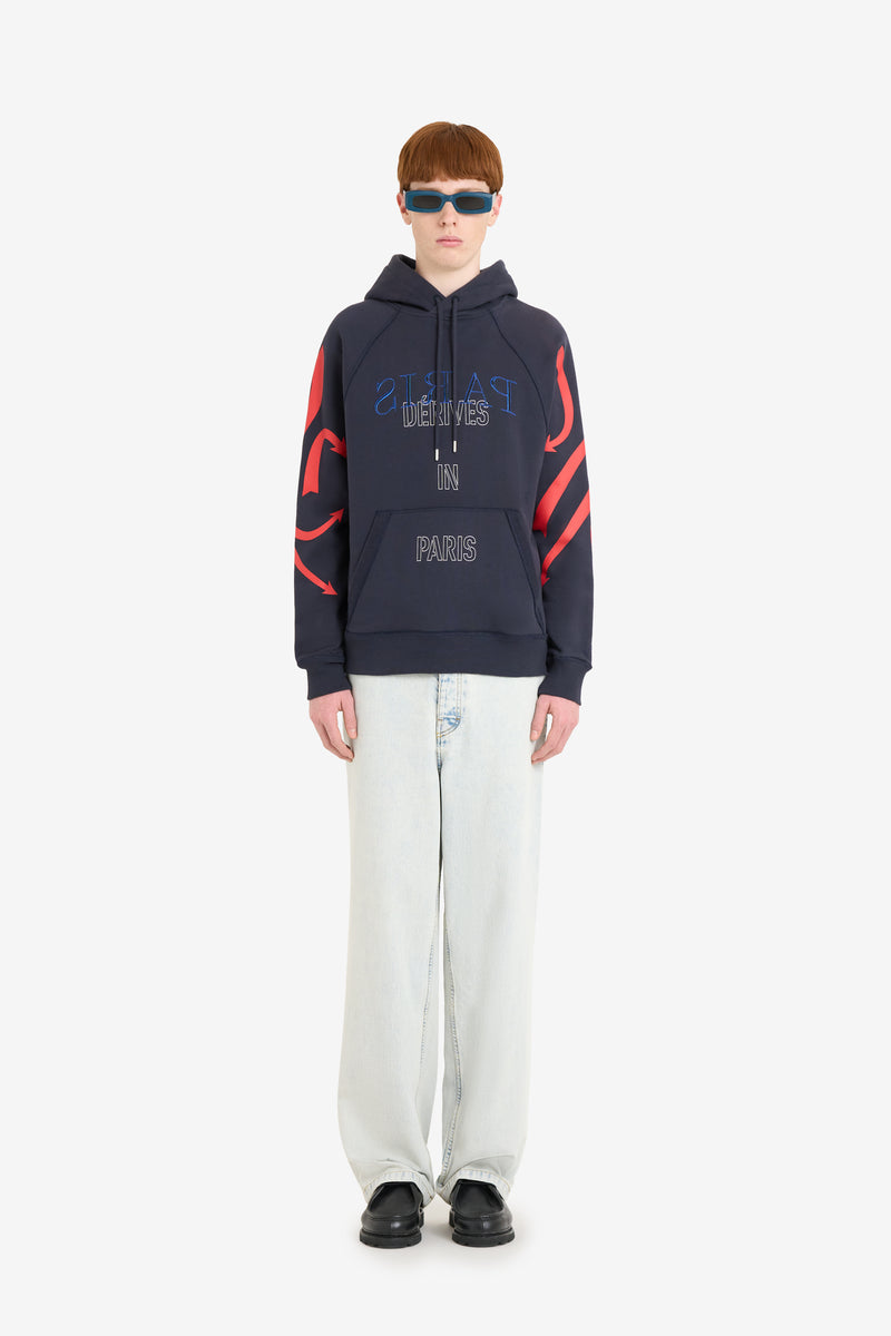 ETUDES STUDIO LOOSE HOODIE DERIVES NAVY 2