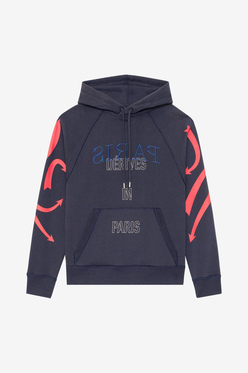 ETUDES STUDIO LOOSE HOODIE DERIVES NAVY 1