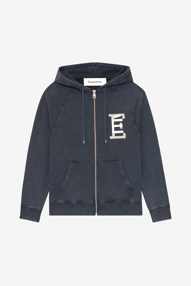 ZIP HOODY UNIVERSITY NAVY 1