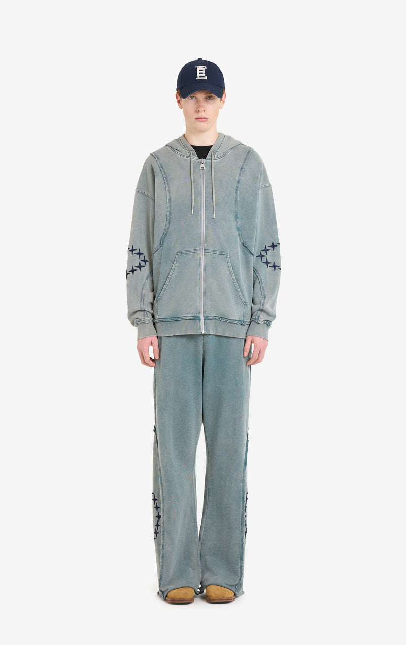 ETUDES STUDIO ZIP HOODY RAW EDGES PALE BLUE 2