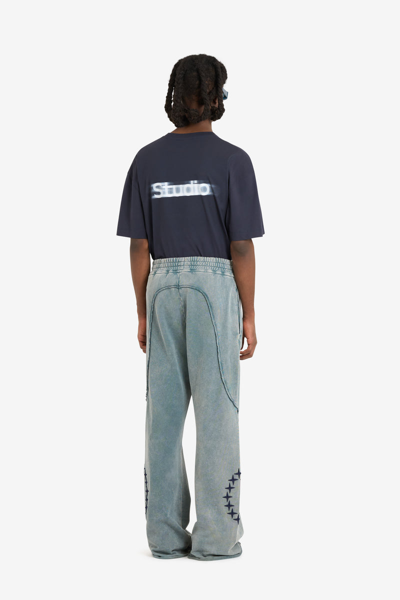 LOOSE SWEAT PANT PALE BLUE 5