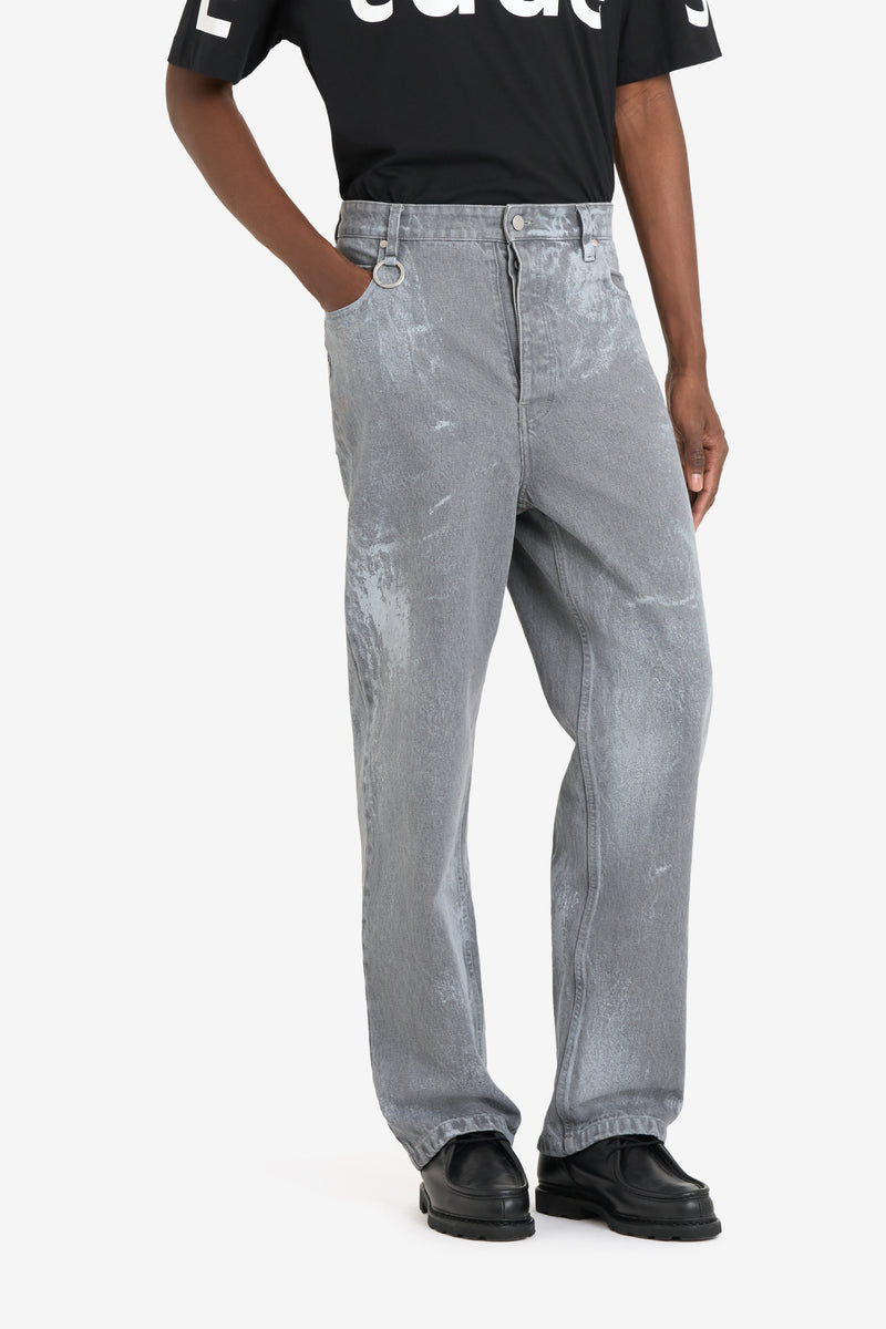 LOOSE JEANS PAINTED GREY 2
