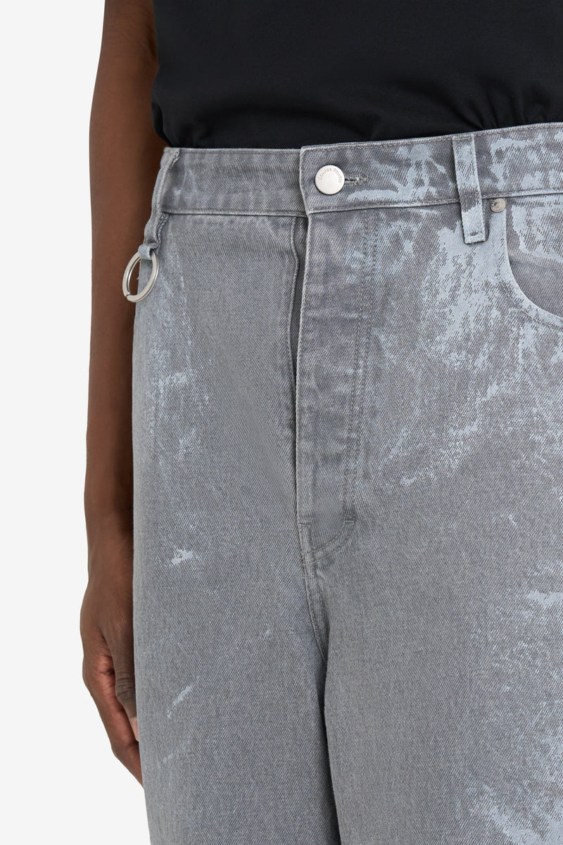 LOOSE JEANS PAINTED GREY 3
