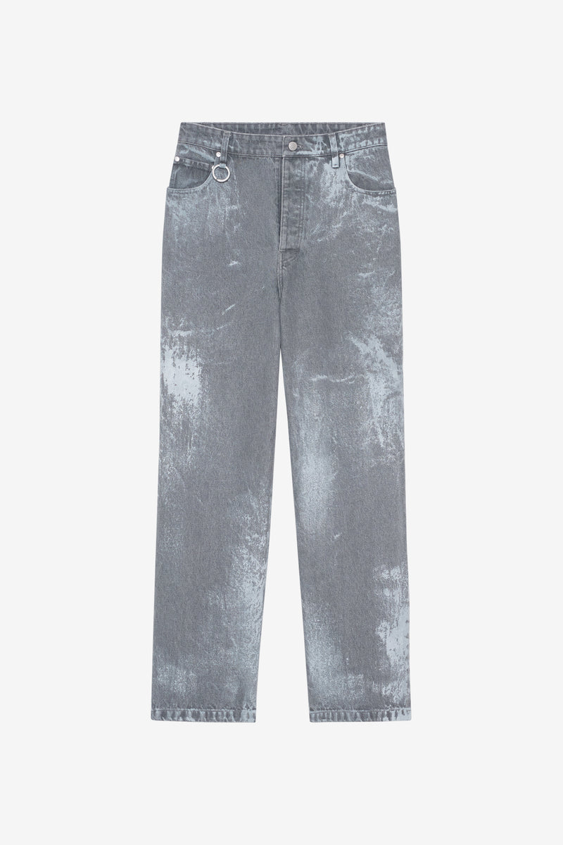 LOOSE JEANS PAINTED GREY 1