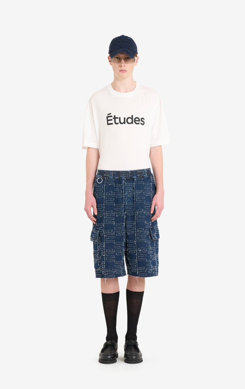 ETUDES STUDIO LOOSE JACQUARD SHORT BLUE 2