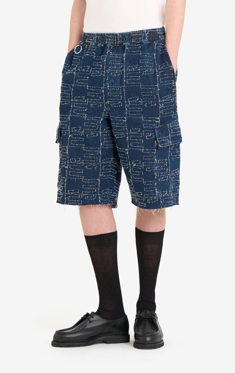 ETUDES STUDIO LOOSE JACQUARD SHORT BLUE 3