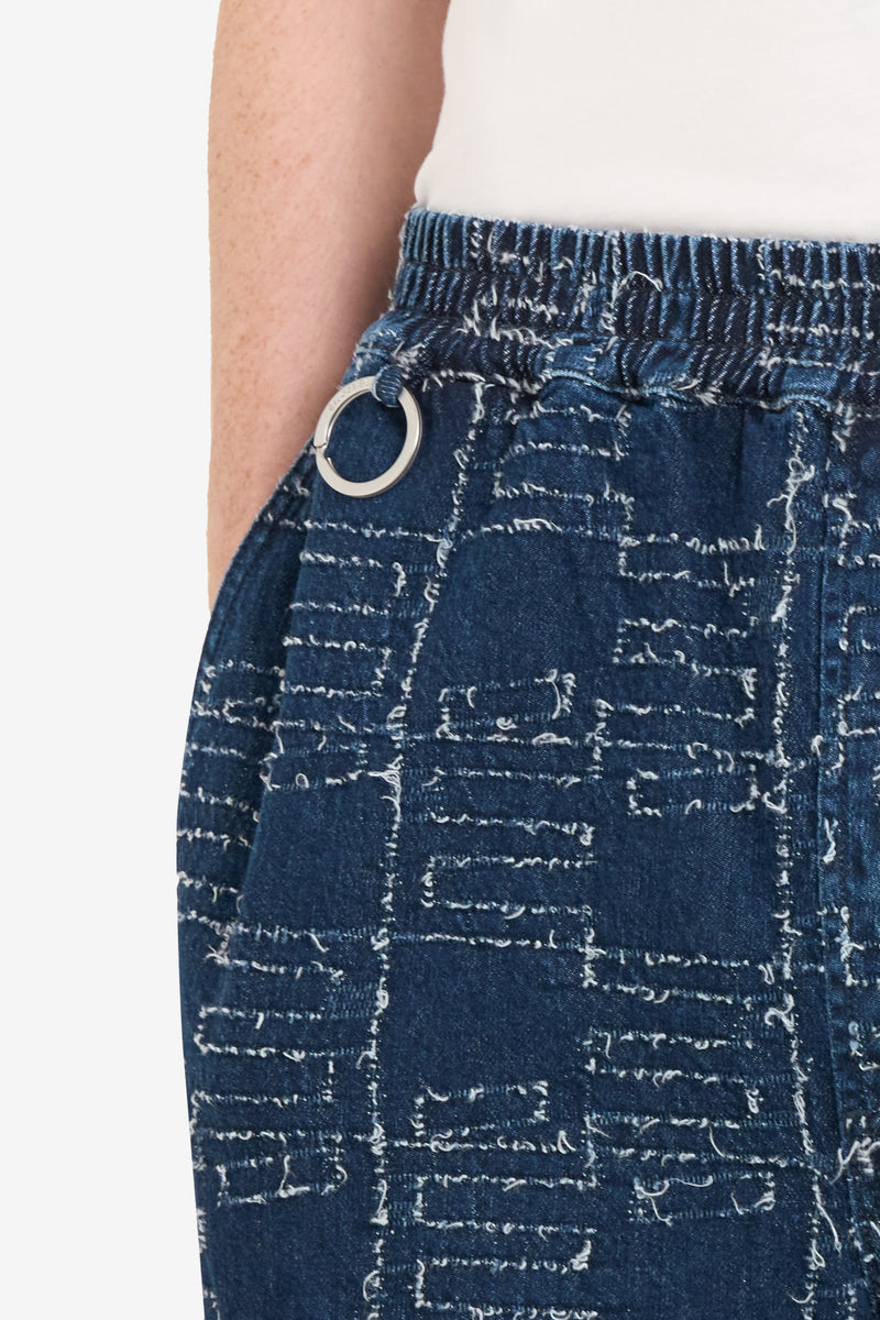 LOOSE JACQUARD SHORT BLUE 3