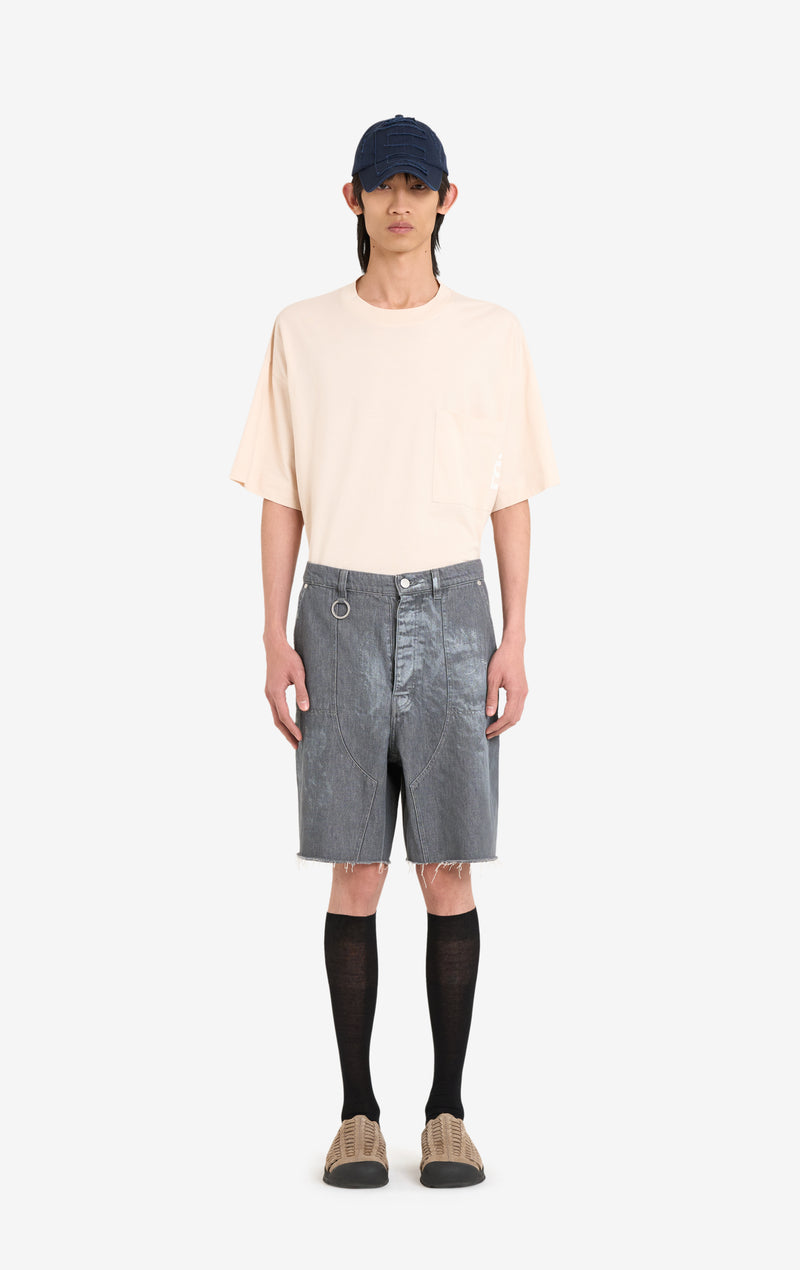 ETUDES STUDIO LOOSE JEANS SHORTS PAINT GREY 2