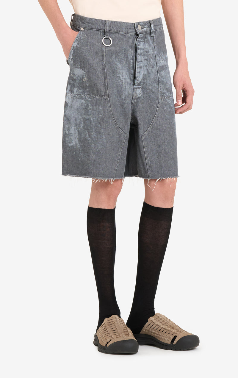 ETUDES STUDIO LOOSE JEANS SHORTS PAINT GREY 3
