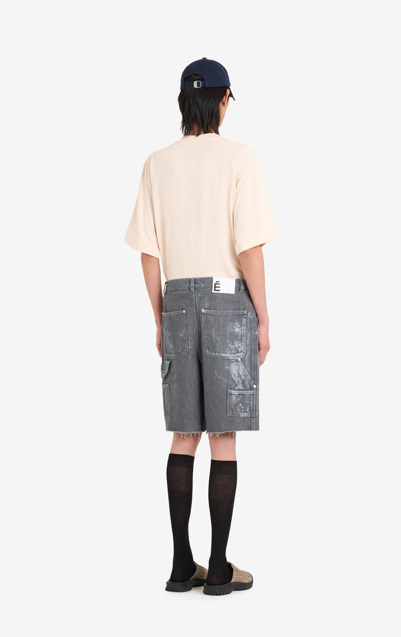 ETUDES STUDIO LOOSE JEANS SHORTS PAINT GREY 5