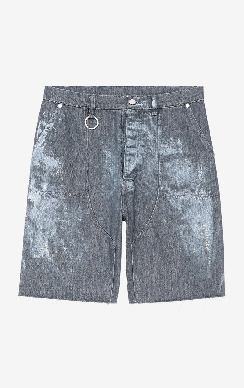 ETUDES STUDIO LOOSE JEANS SHORTS PAINT GREY 1