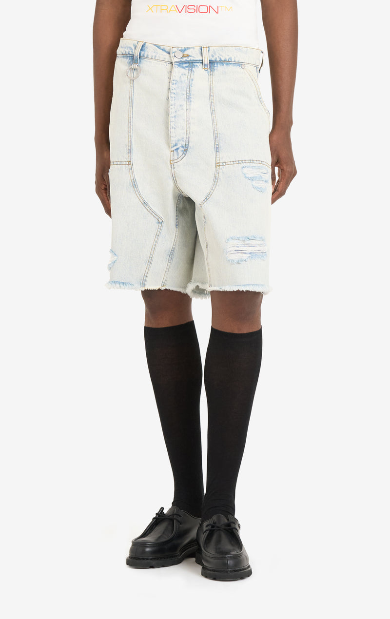 ETUDES STUDIO LOOSE JEANS SHORTS BLEACH BLUE 3