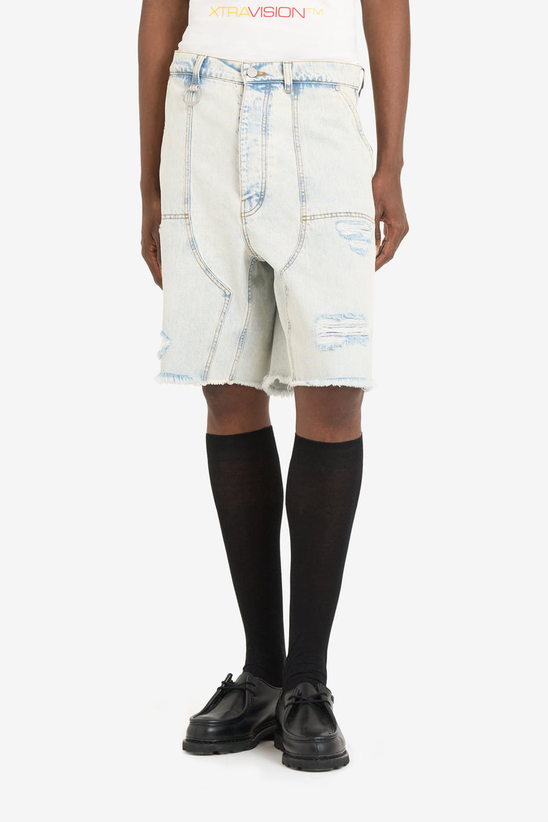 LOOSE JEANS SHORTS BLEACH BLUE 2