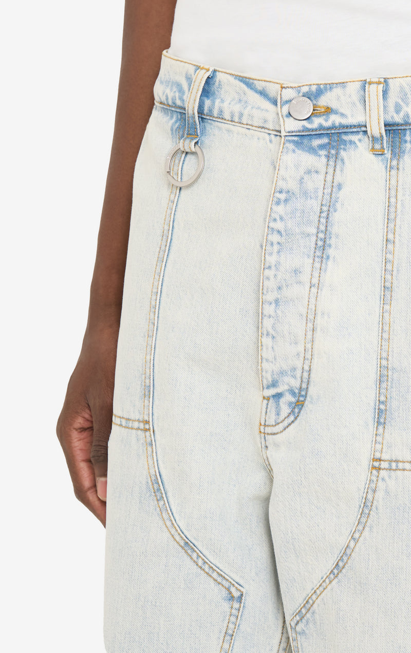 ETUDES STUDIO LOOSE JEANS SHORTS BLEACH BLUE 4