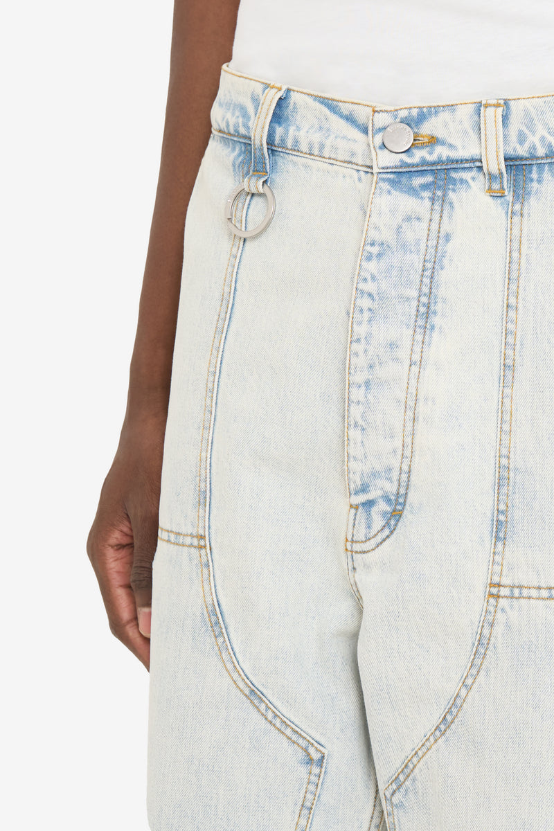 LOOSE JEANS SHORTS BLEACH BLUE 3