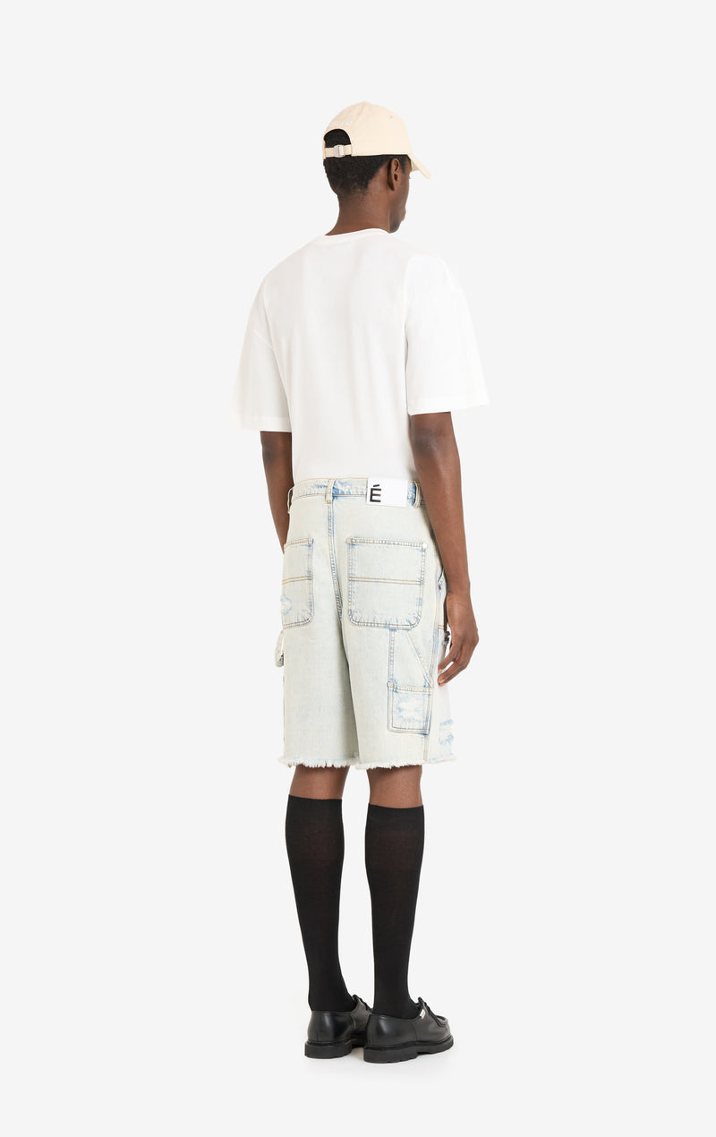 ETUDES STUDIO LOOSE JEANS SHORTS BLEACH BLUE 5
