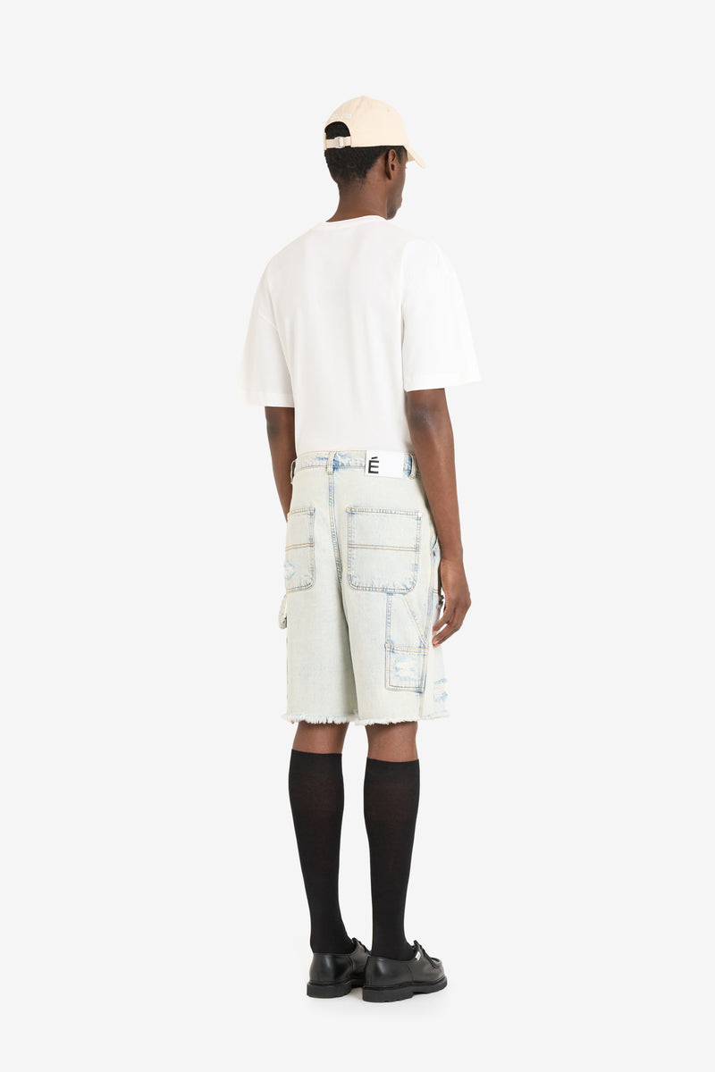 LOOSE JEANS SHORTS BLEACH BLUE 5