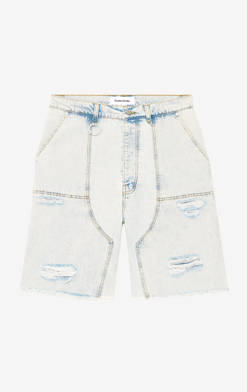 ETUDES STUDIO LOOSE JEANS SHORTS BLEACH BLUE 1