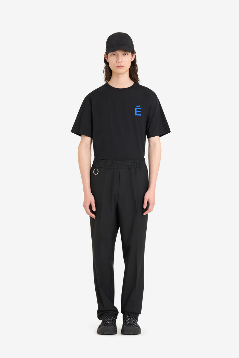 WOOL TAPERED SUIT PANT BLACK 4