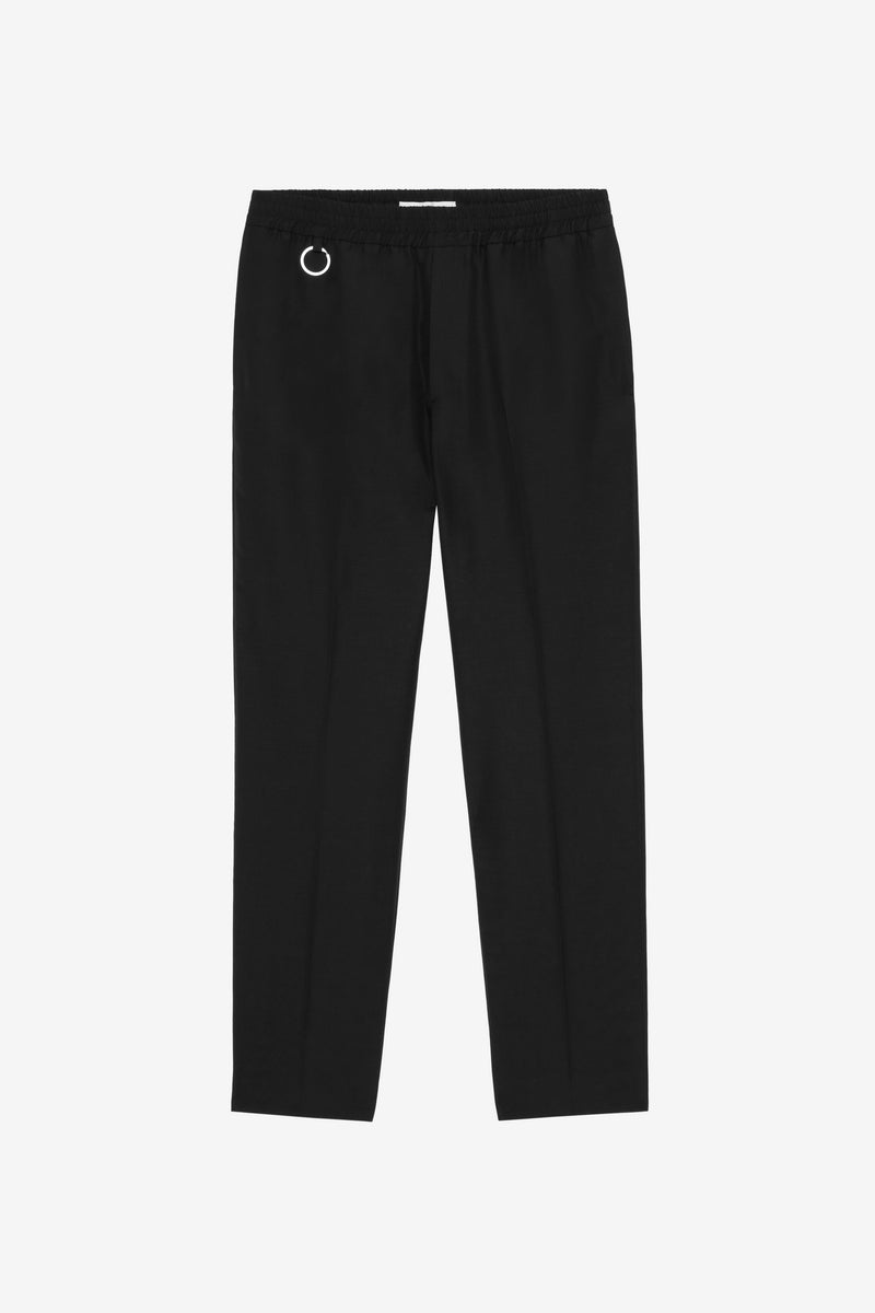 WOOL TAPERED SUIT PANT BLACK 1