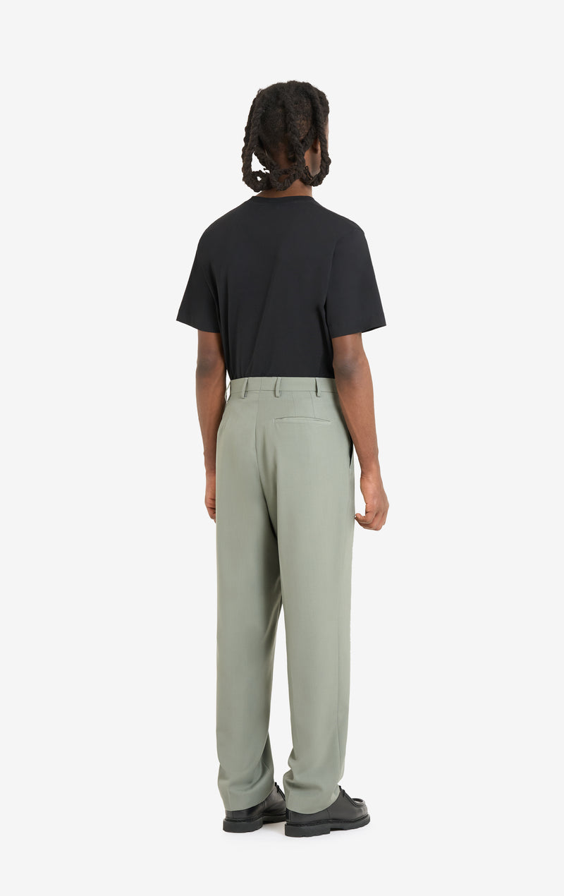 ETUDES STUDIO WOOL STRAIGHT SUIT PANT SAGE 3