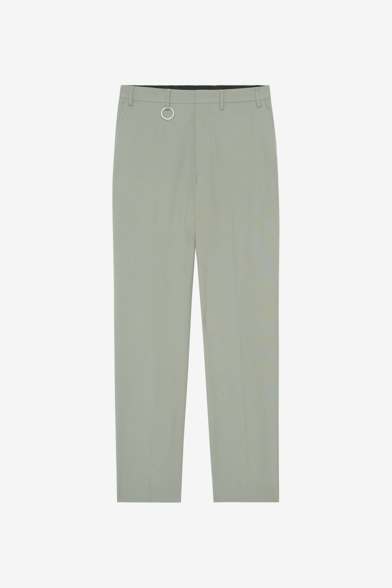 WOOL STRAIGHT SUIT PANT SAGE 1