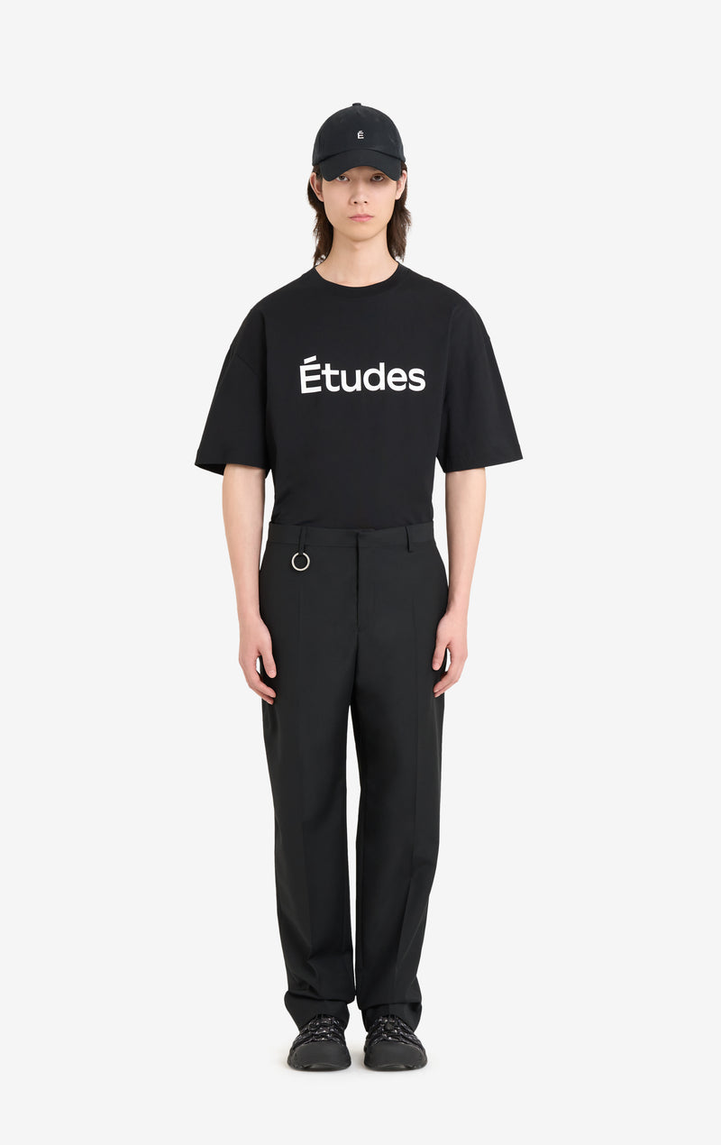 ETUDES STUDIO WOOL STRAIGHT SUIT PANT BLACK 2