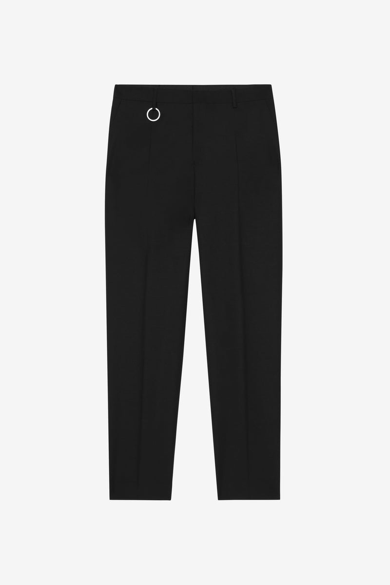 WOOL STRAIGHT SUIT PANT BLACK 1
