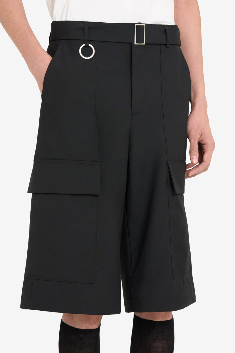 WOOL SUIT SHORTS NOIR 3