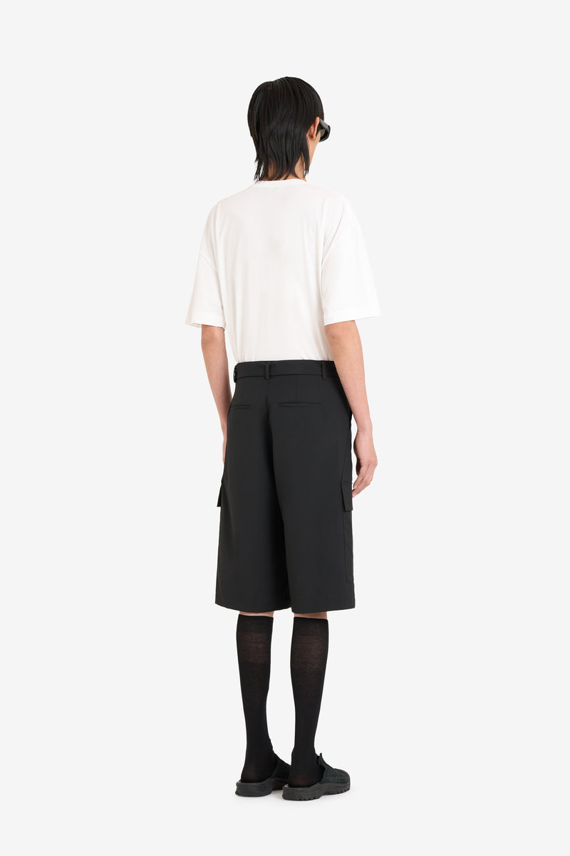 WOOL SUIT SHORTS NOIR 5