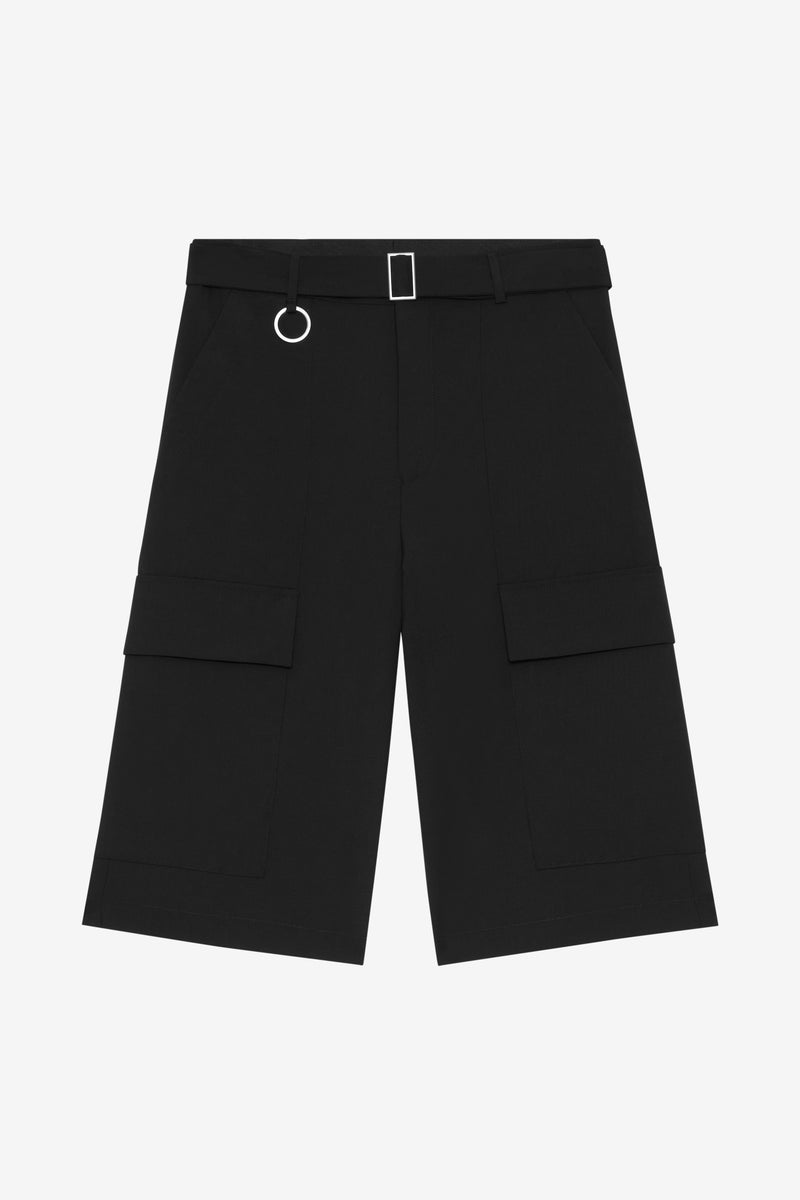 WOOL SUIT SHORTS NOIR 1
