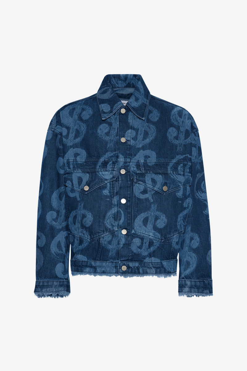 LOOSE DENIM JACKET ANDY WARHOL BLUE 1