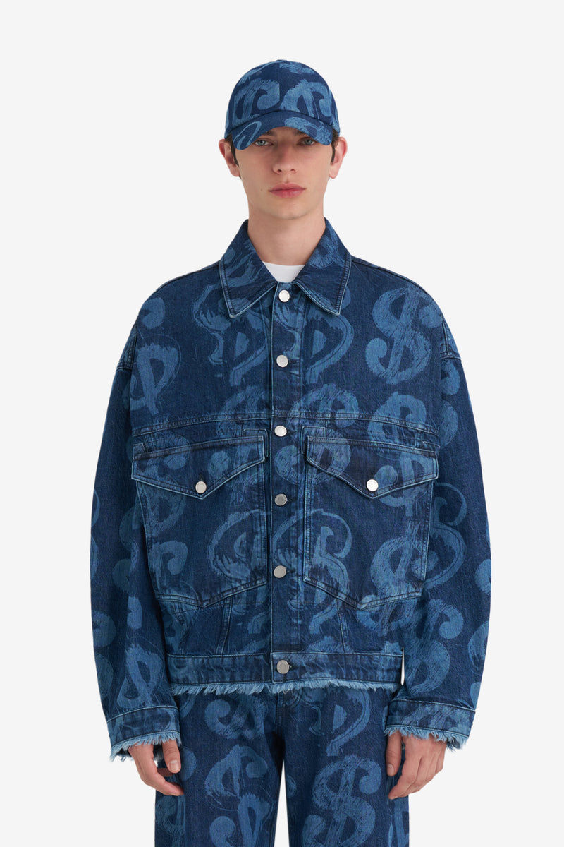 LOOSE DENIM JACKET ANDY WARHOL BLUE 2