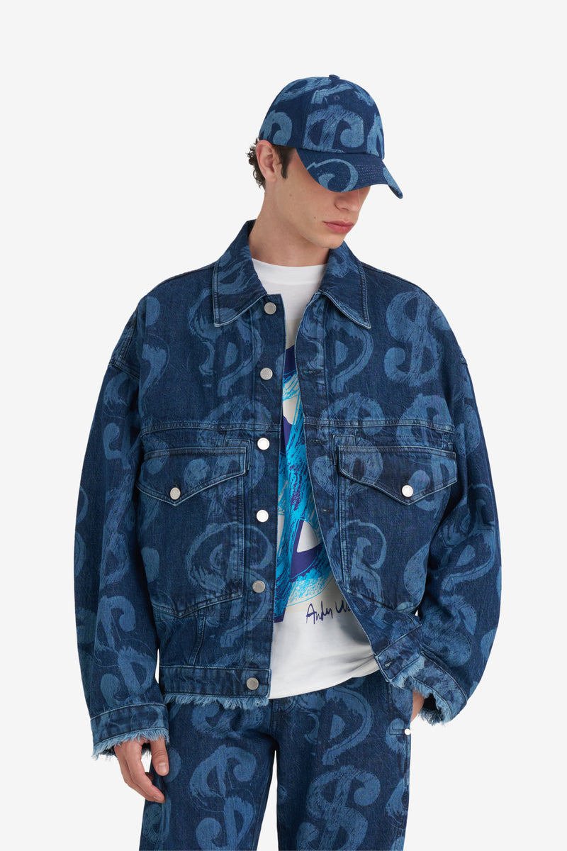 LOOSE DENIM JACKET ANDY WARHOL BLUE 5