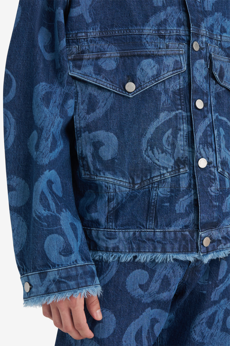 LOOSE DENIM JACKET ANDY WARHOL BLUE 9