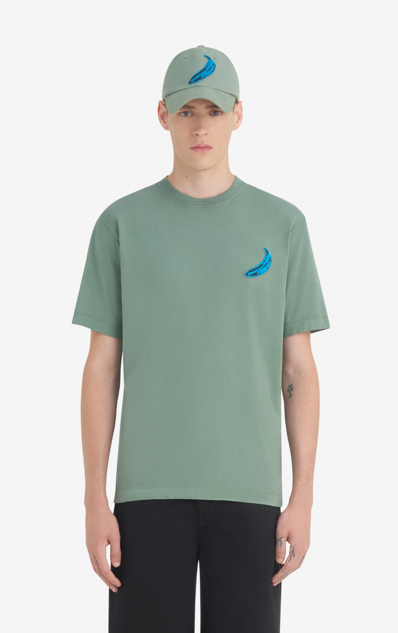 REGULAR T-SHIRT ANDY WARHOL PATCH XXS / THYME