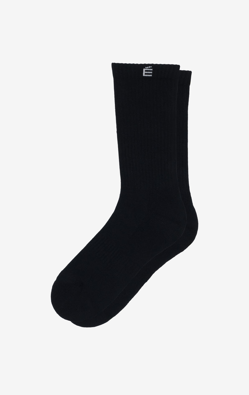 RIB SOCKS ONE SIZE / BLACK
