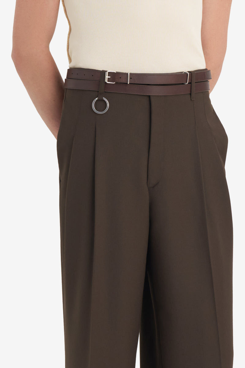 LONG BELT DK BROWN 3