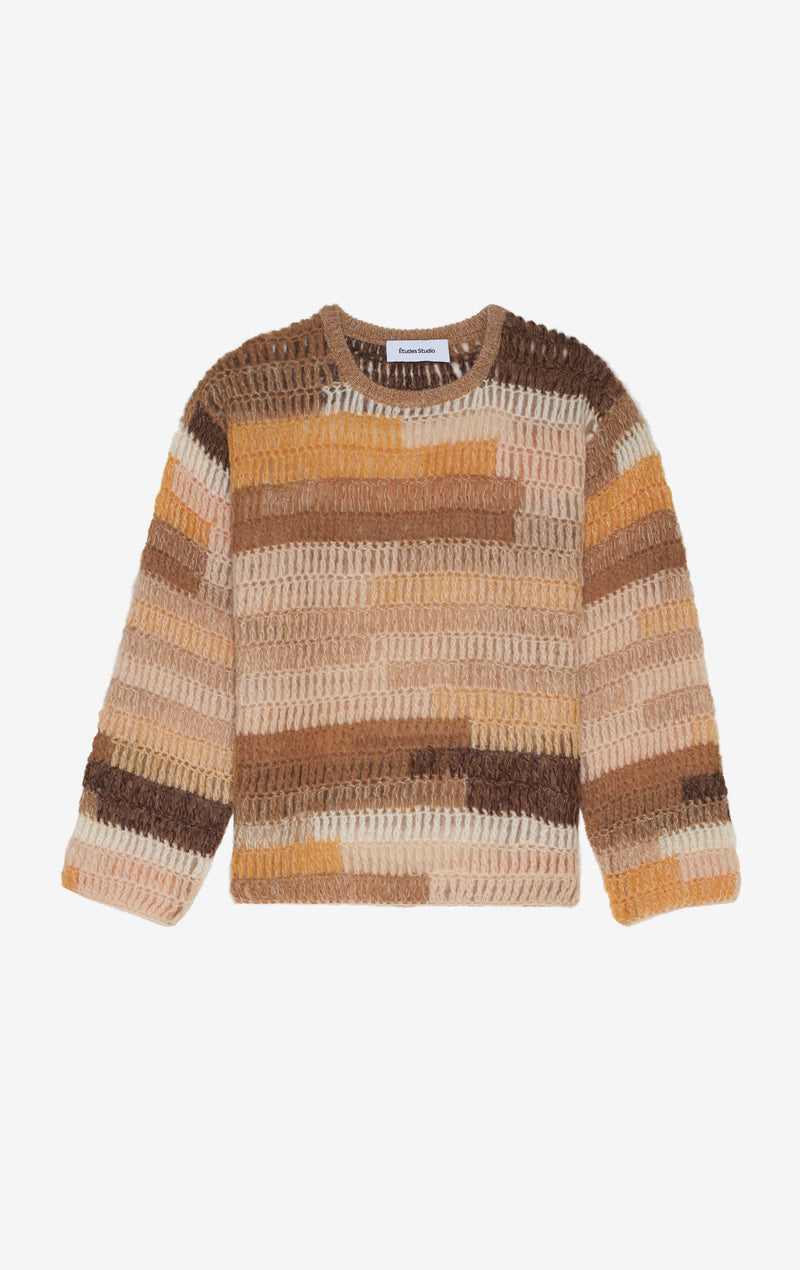 CROCHET ROUNDNECK T1 / BROWN