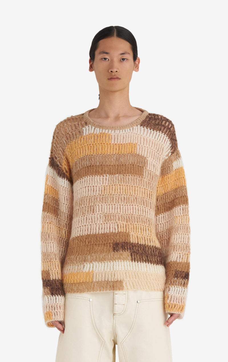 CROCHET ROUNDNECK T1 / BROWN