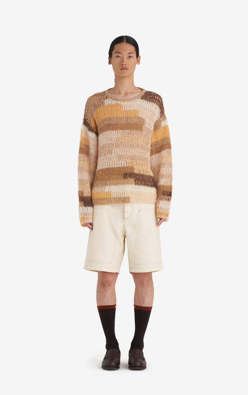 CROCHET ROUNDNECK T1 / BROWN