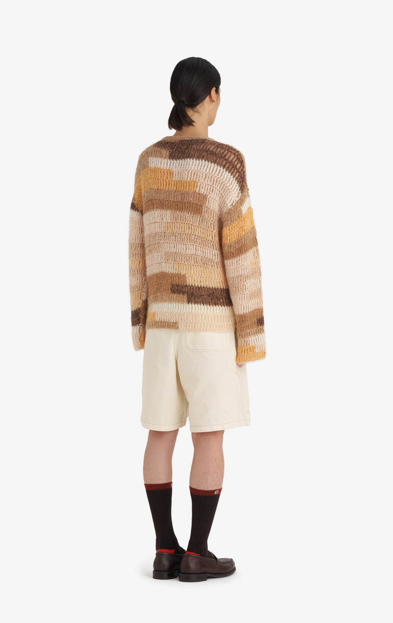 CROCHET ROUNDNECK T1 / BROWN