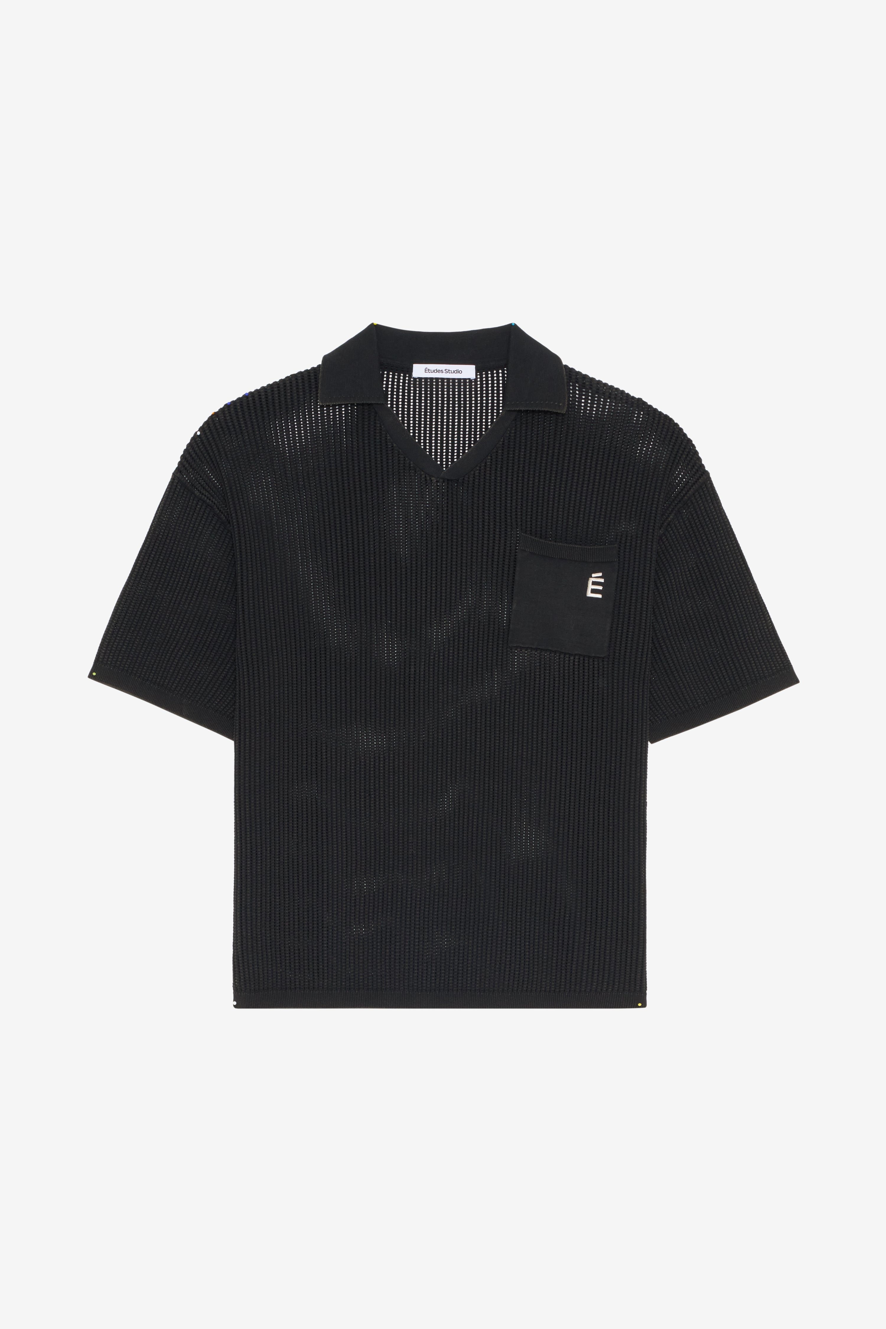 KNIT POLO SLEEVELESS WASH BLACK | Études Studio
