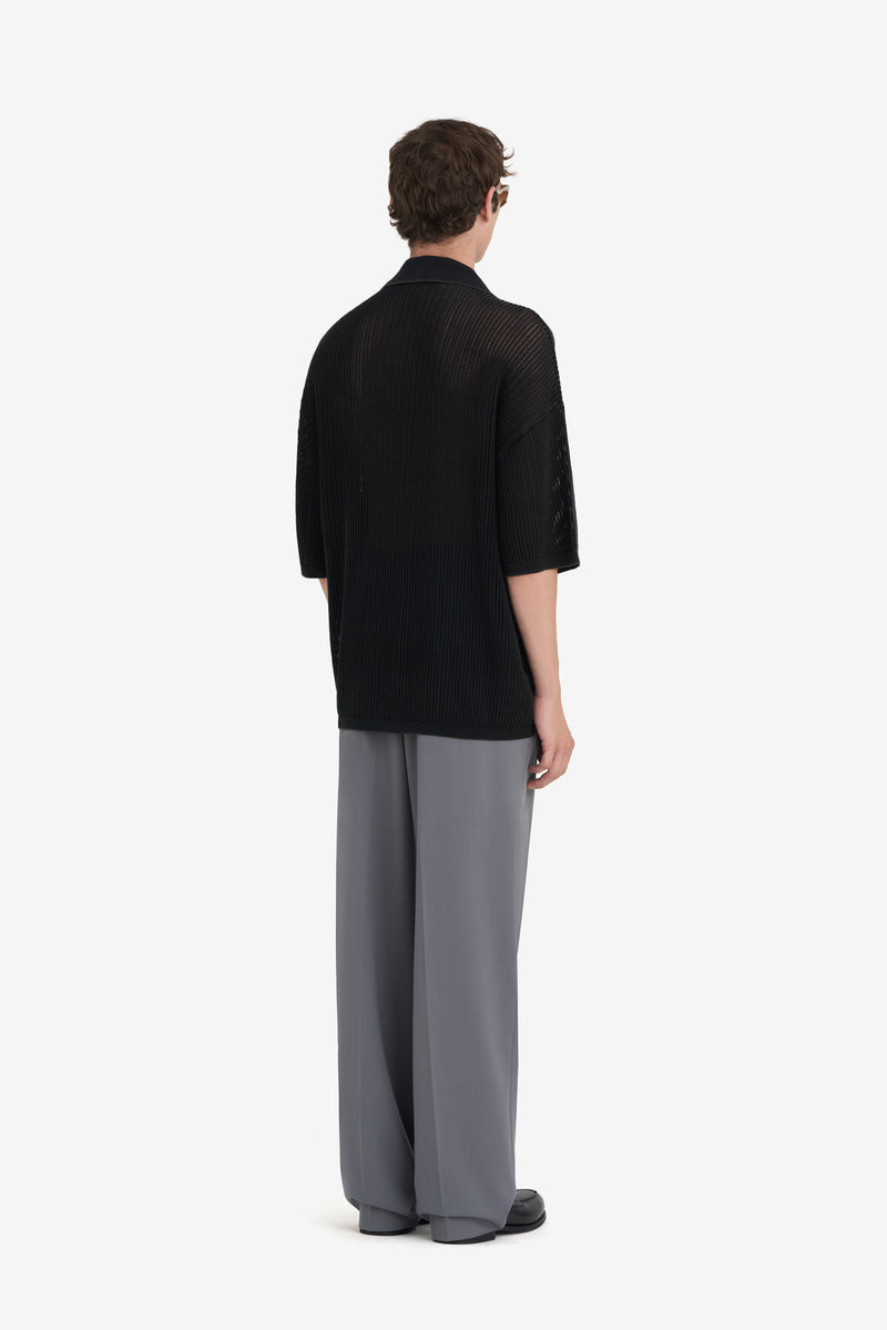 KNIT POLO SLEEVELESS WASH BLACK 5