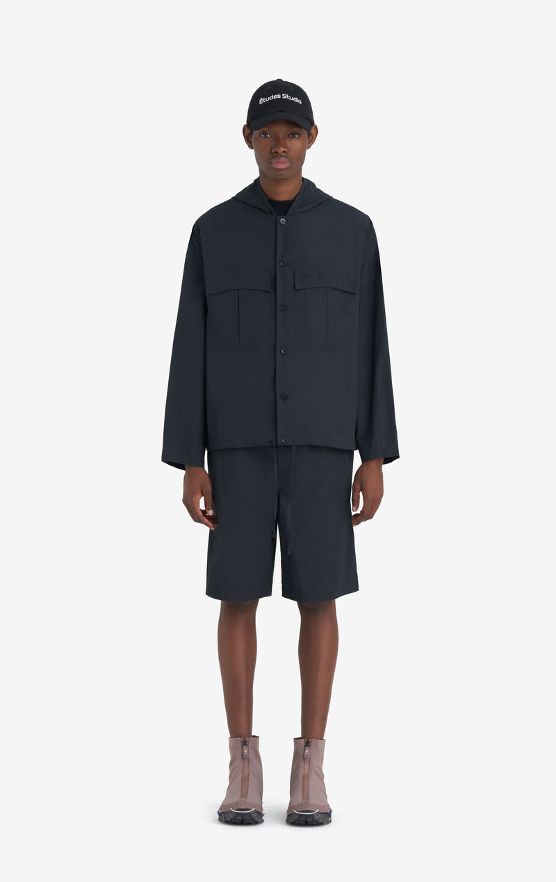 HOODED SHIRT 42 / BLACK