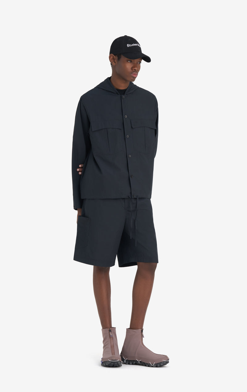 HOODED SHIRT 42 / BLACK