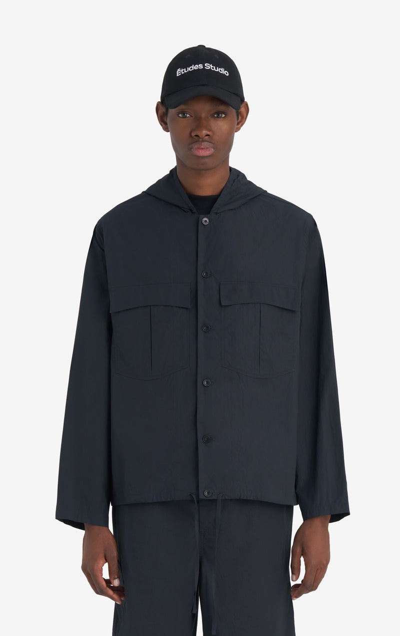 HOODED SHIRT 42 / BLACK