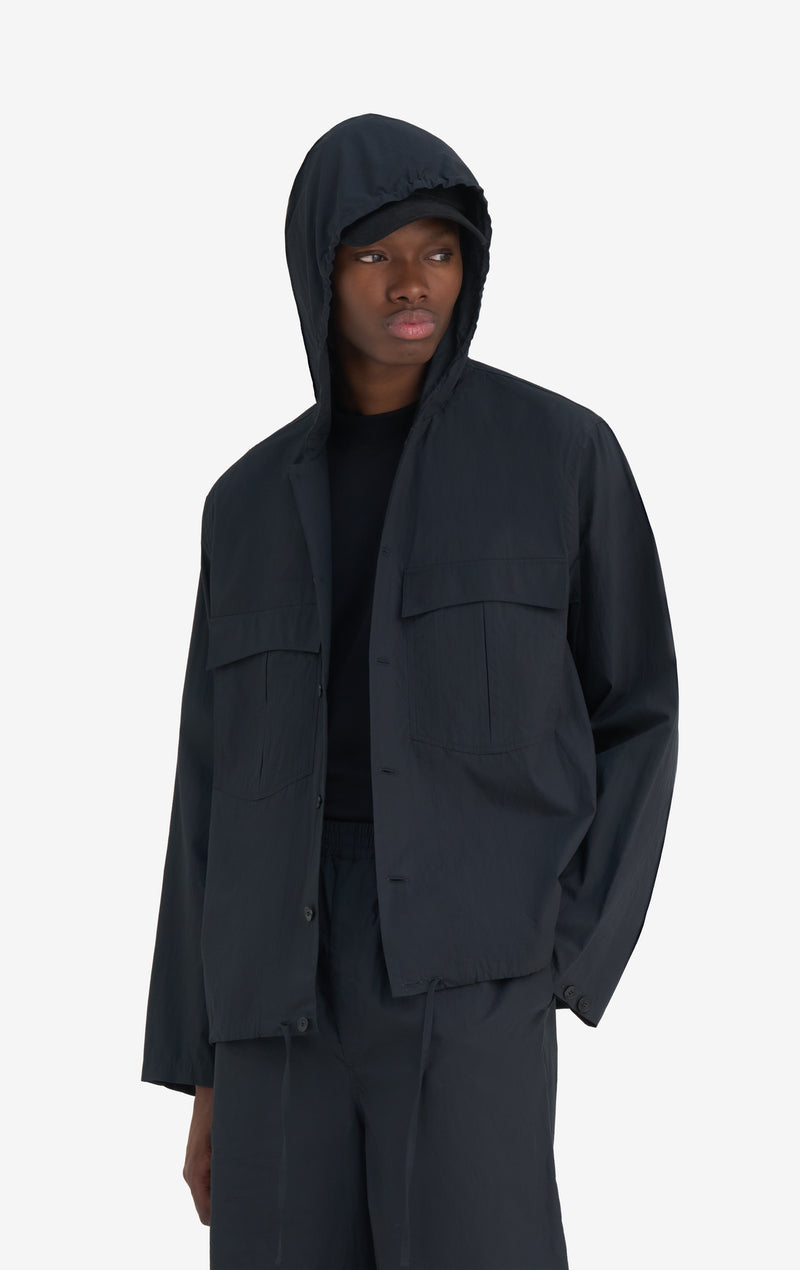 HOODED SHIRT 42 / BLACK