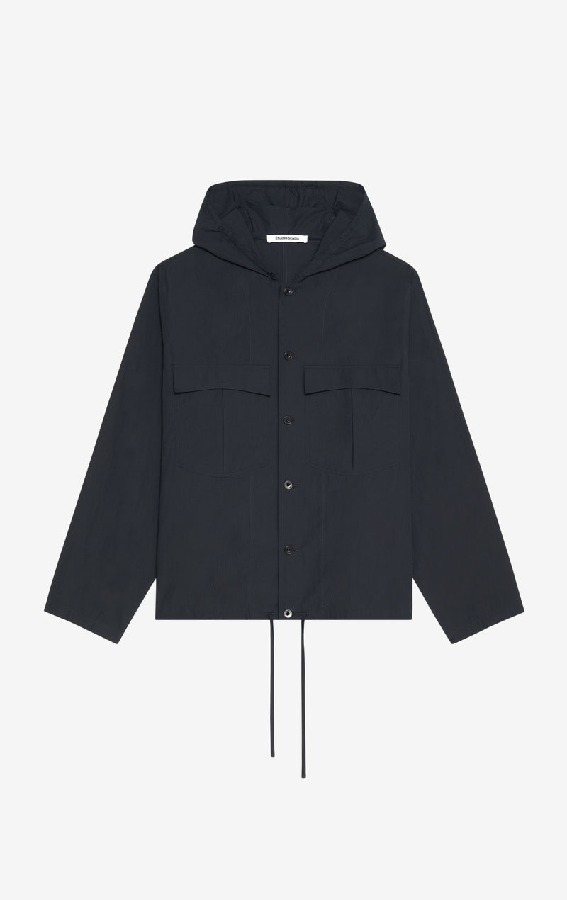 HOODED SHIRT 42 / BLACK