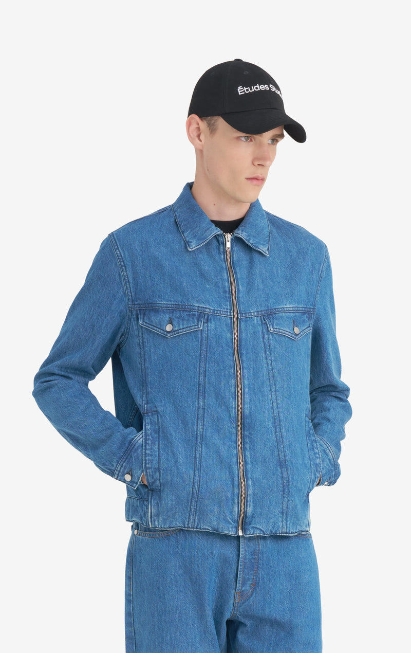 VESTE EN JEAN SLIM 42 / BLEU